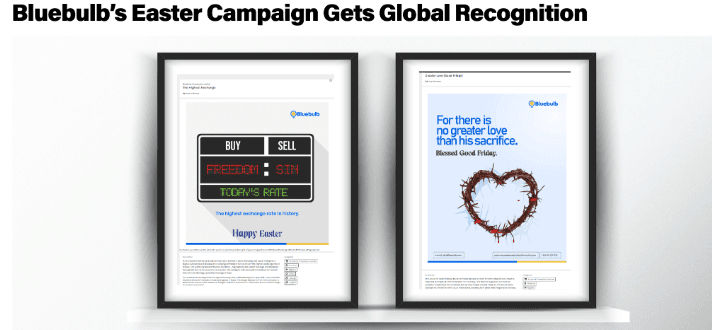 Bluebulb’s Easter Campaign Gets Global Recognition